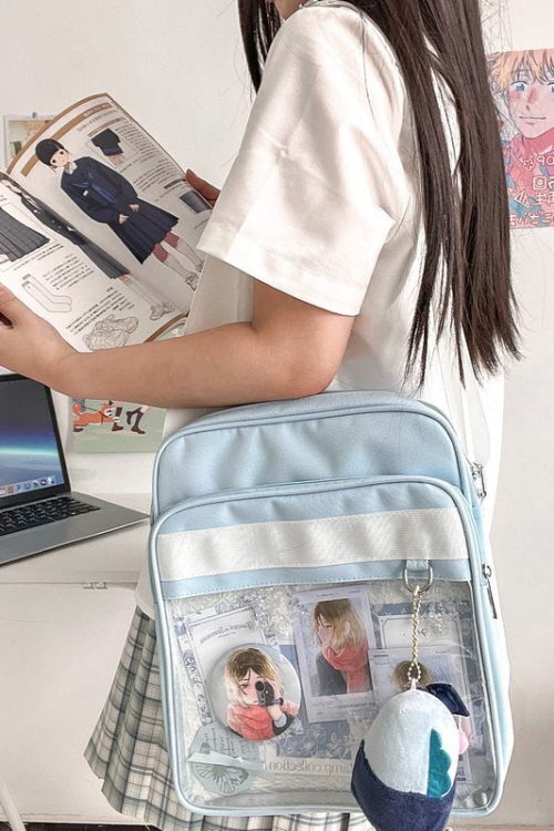 Transparent JK Ita Bag with Clear Window for Plushies and Pins