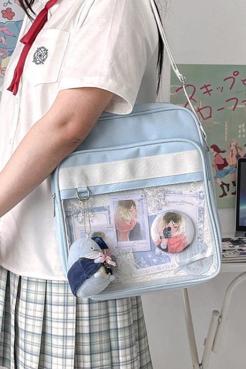 Transparent JK Ita Bag with Clear Window for Plushies and Pins