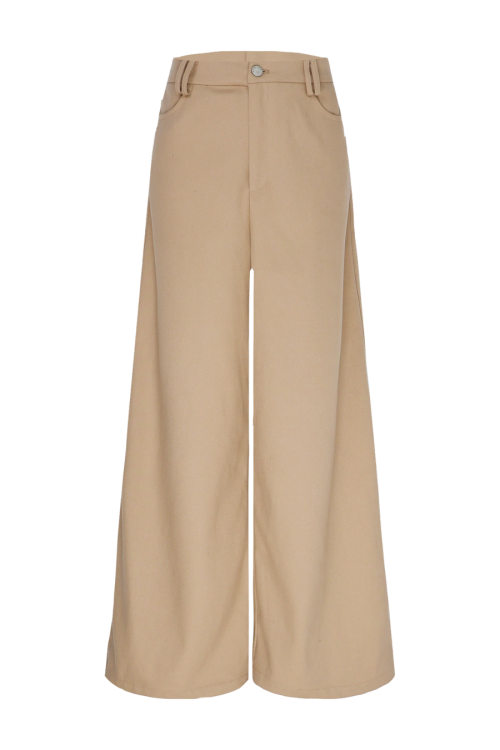 Tweed Jacket / Wide Pants / Long-Sleeve Top