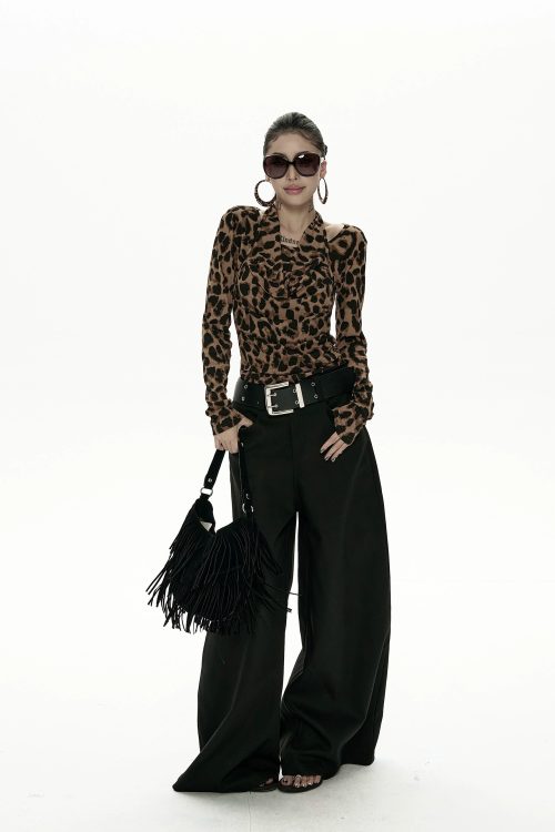 U-Neck Faux Two Piece Slim Knit