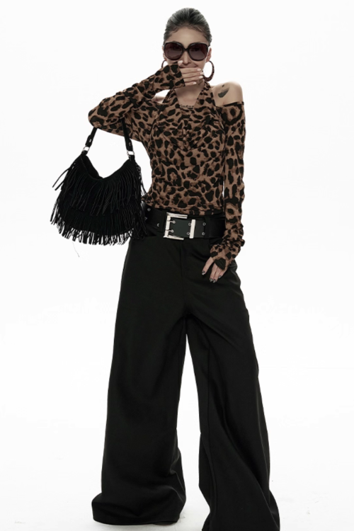 U-Neck Faux Two Piece Slim Knit