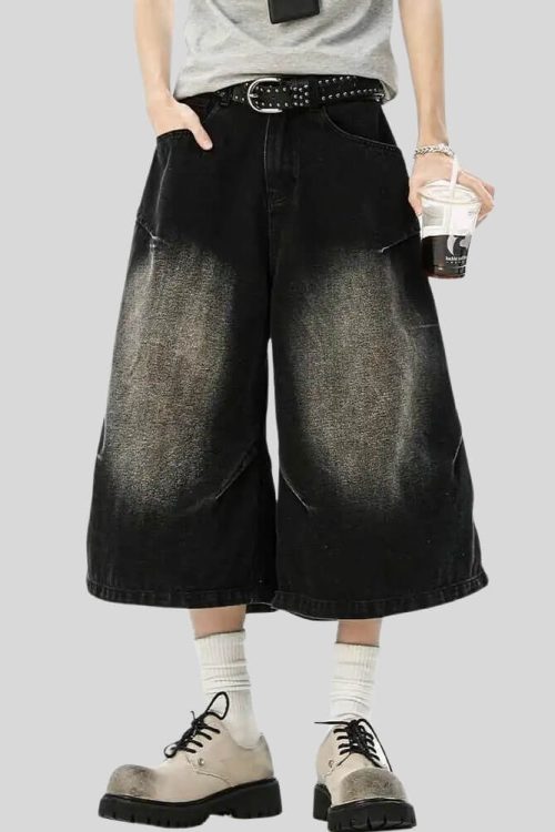 Ultra-Wide Denim Jorts