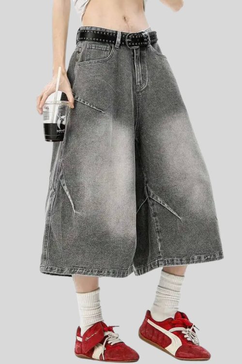 Ultra-Wide Denim Jorts