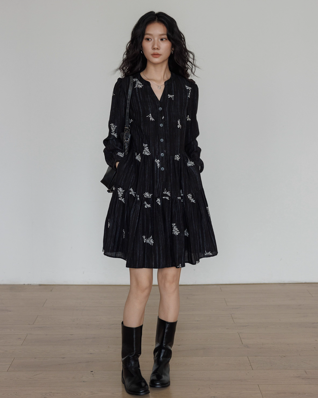 V-Neck Embroidered Dress V-Neck Embroidered Dress