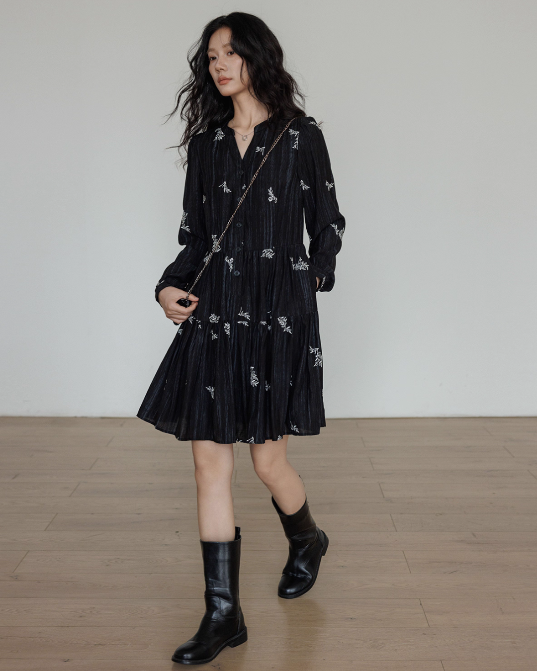 V-Neck Embroidered Dress V-Neck Embroidered Dress