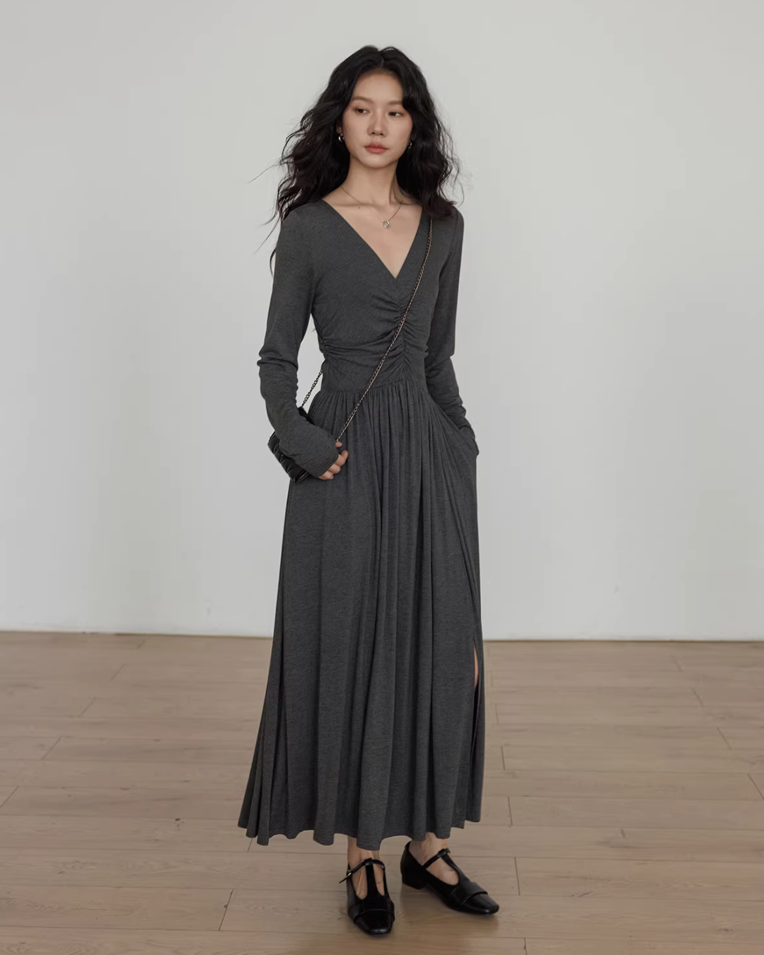 V-neck Flare Dress V-neck Flare Dress