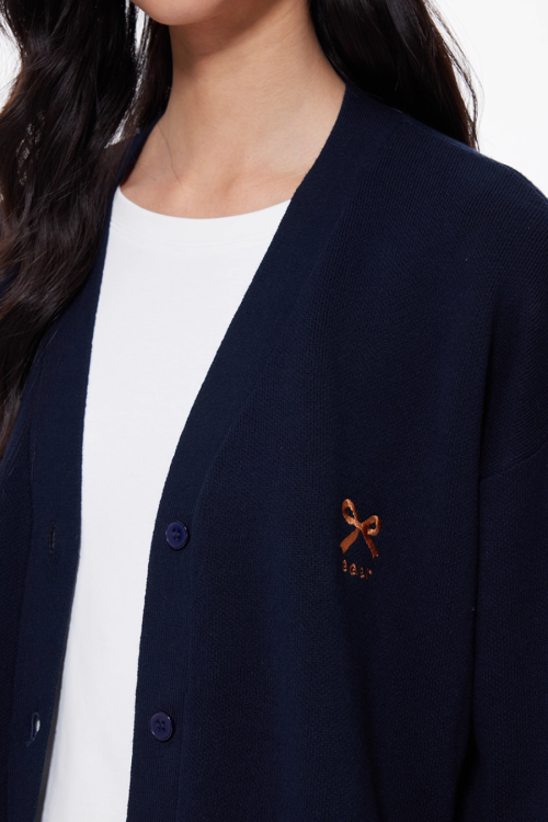 V-Neck Knit Cardigan