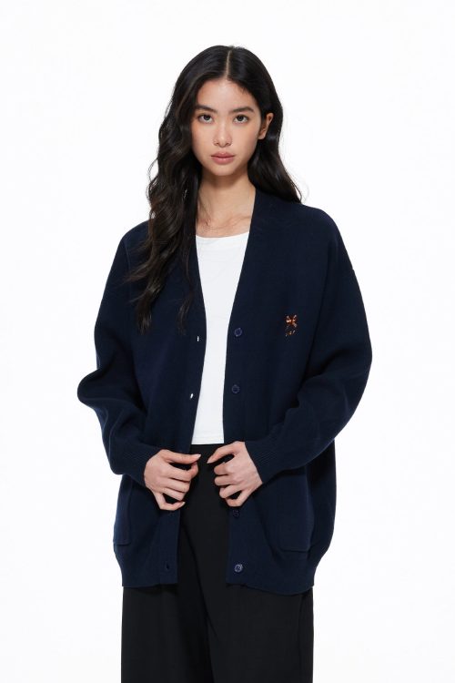 V-Neck Knit Cardigan