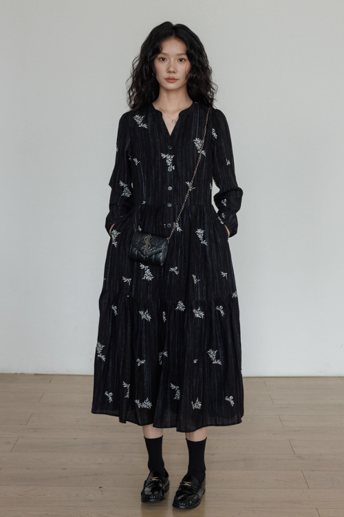 V-Neck Little Black Dress