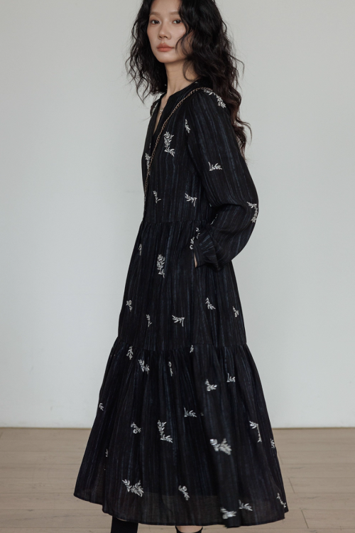 V-Neck Little Black Dress