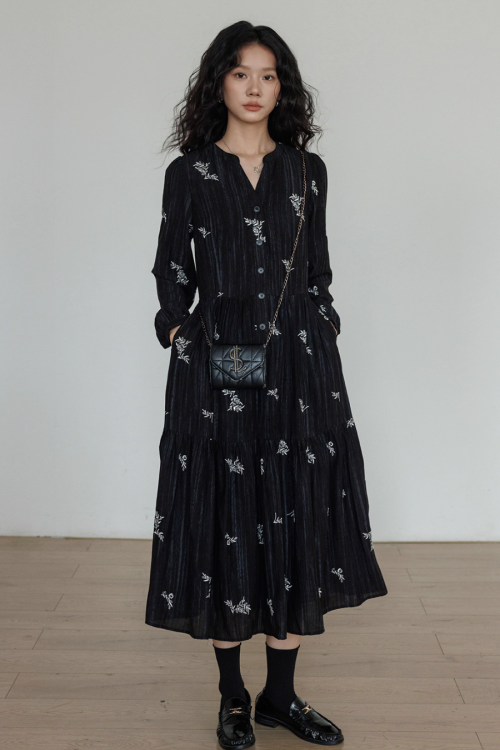 V-Neck Little Black Dress