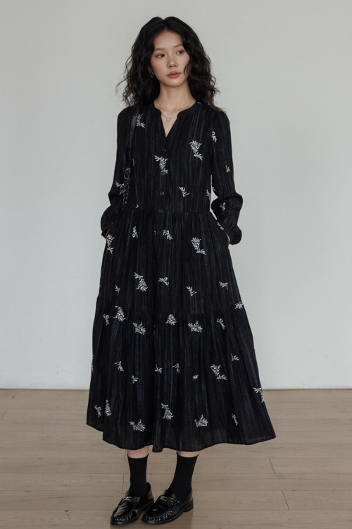 V-Neck Little Black Dress