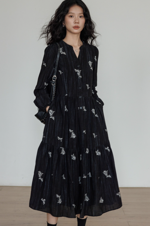 V-Neck Little Black Dress