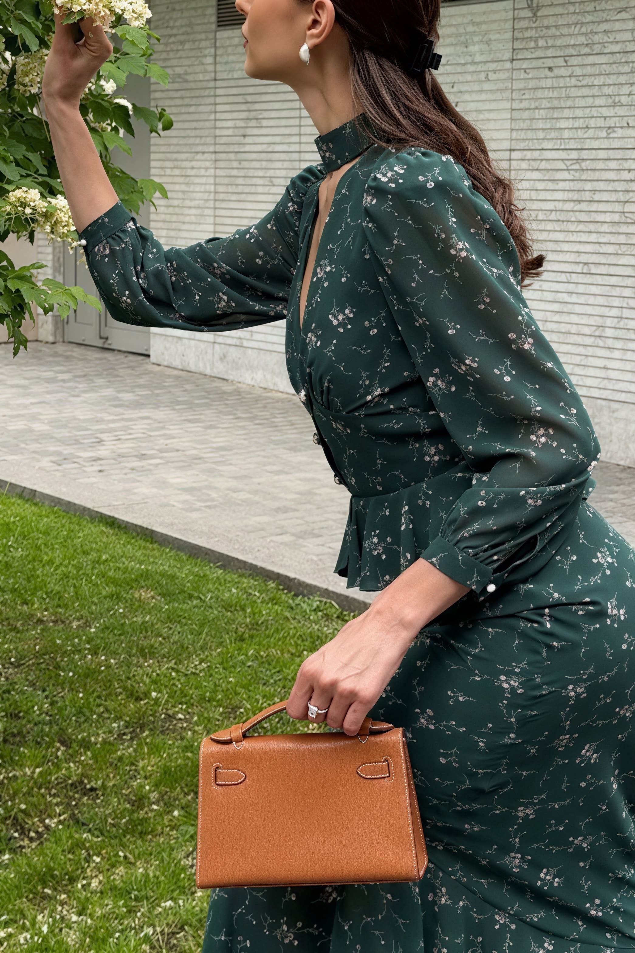 V Neck Long Sleeve Ruffled Floral Print Skirt Set V Neck Long Sleeve Ruffled Floral Print Skirt Set