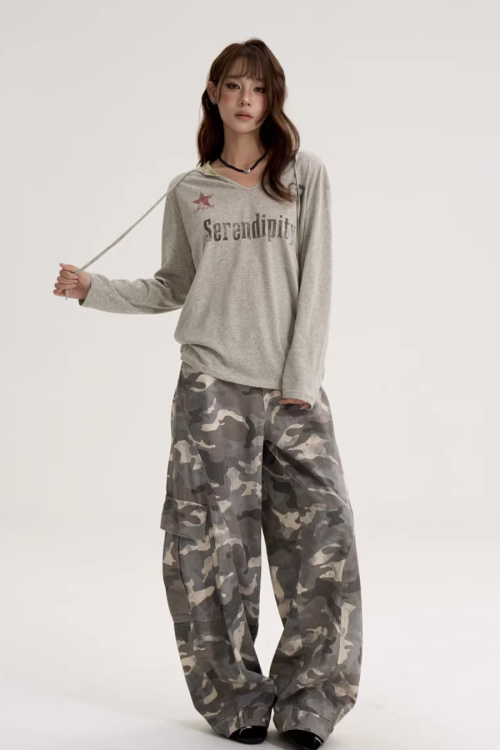 V-Neck Long Sleeve Top