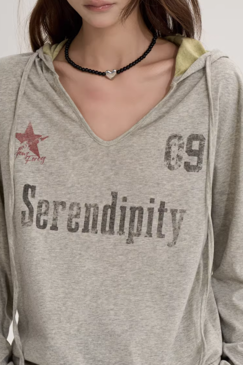 V-Neck Long Sleeve Top