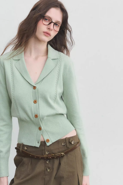 V-Neck Spring Knit Top