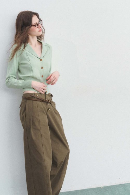 V-Neck Spring Knit Top