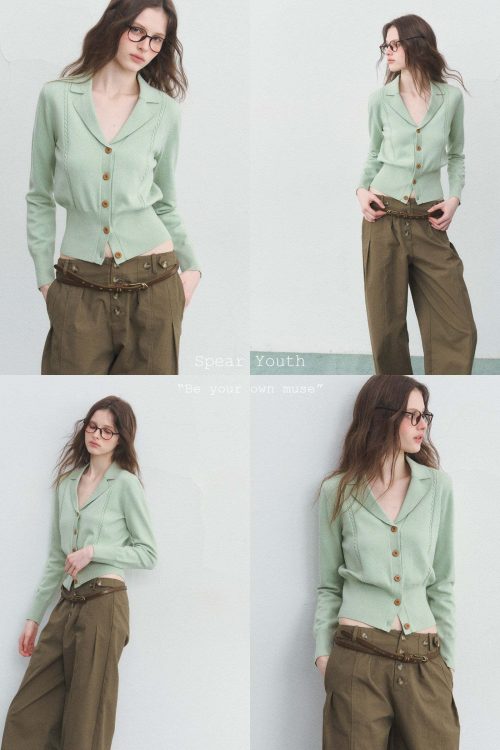 V-Neck Spring Knit Top