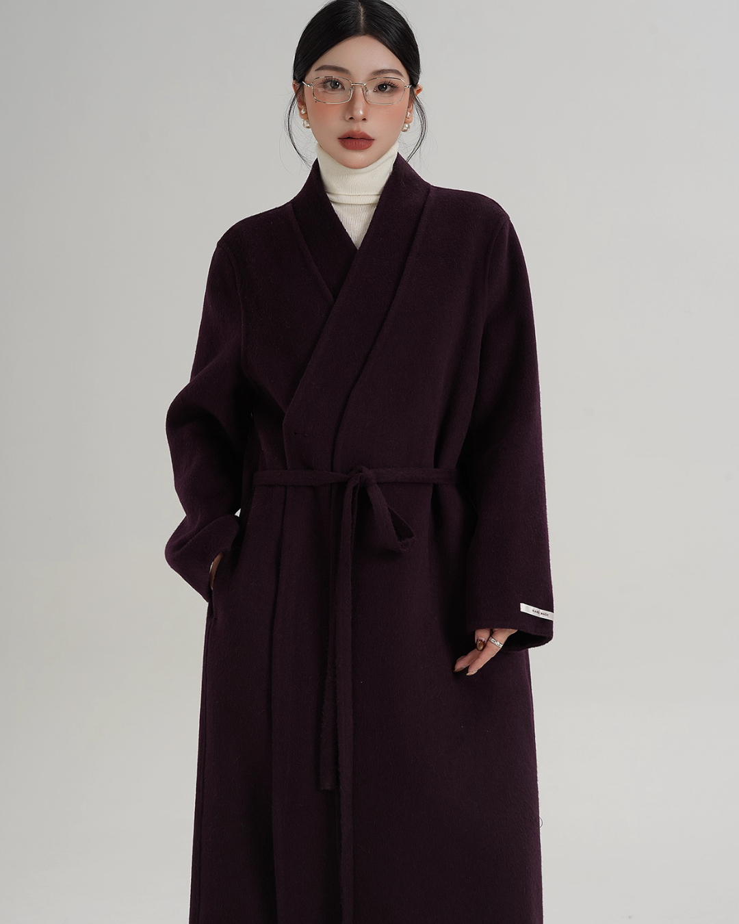 V-Neck Wool Long Coat V-Neck Wool Long Coat