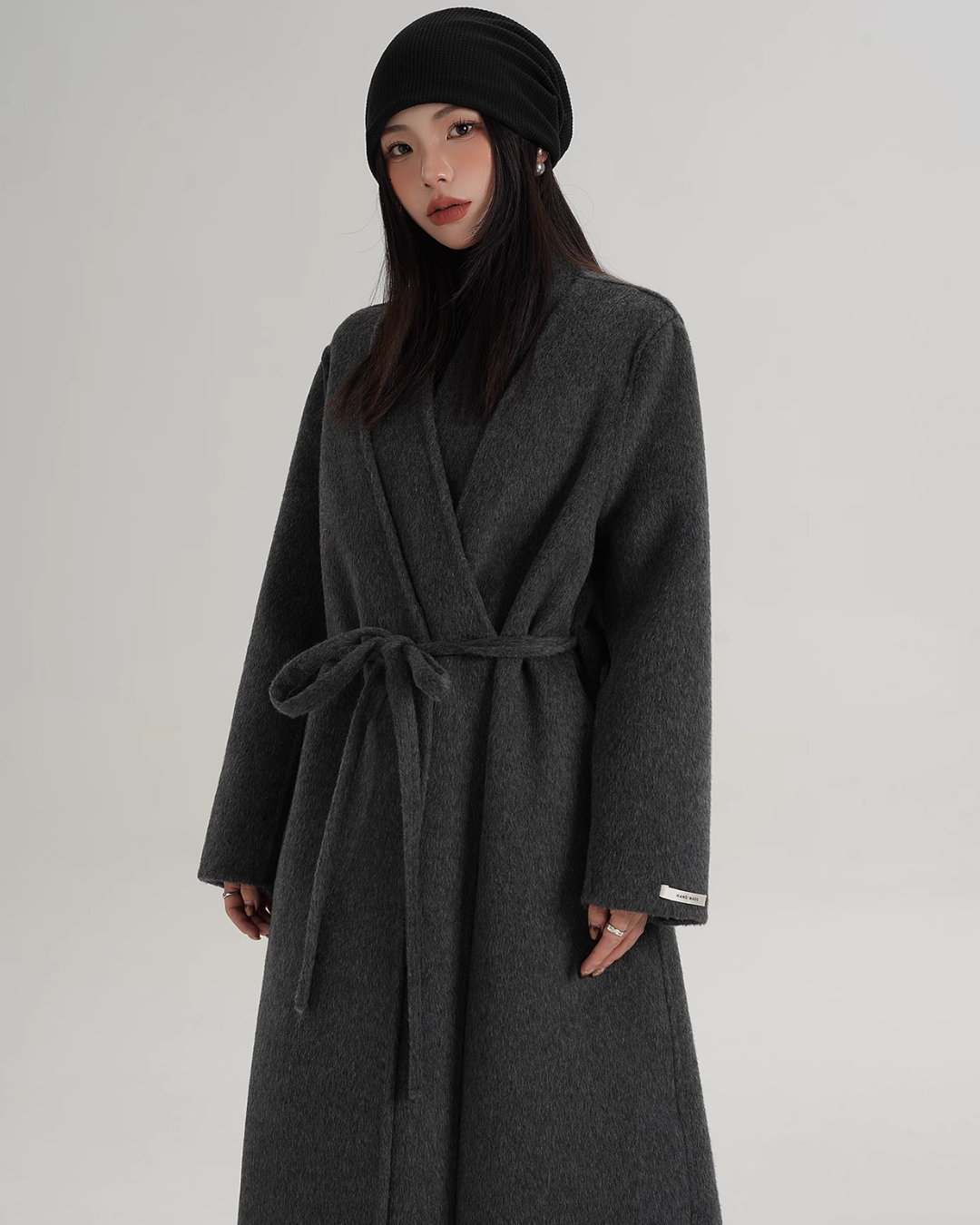 V-Neck Wool Long Coat V-Neck Wool Long Coat
