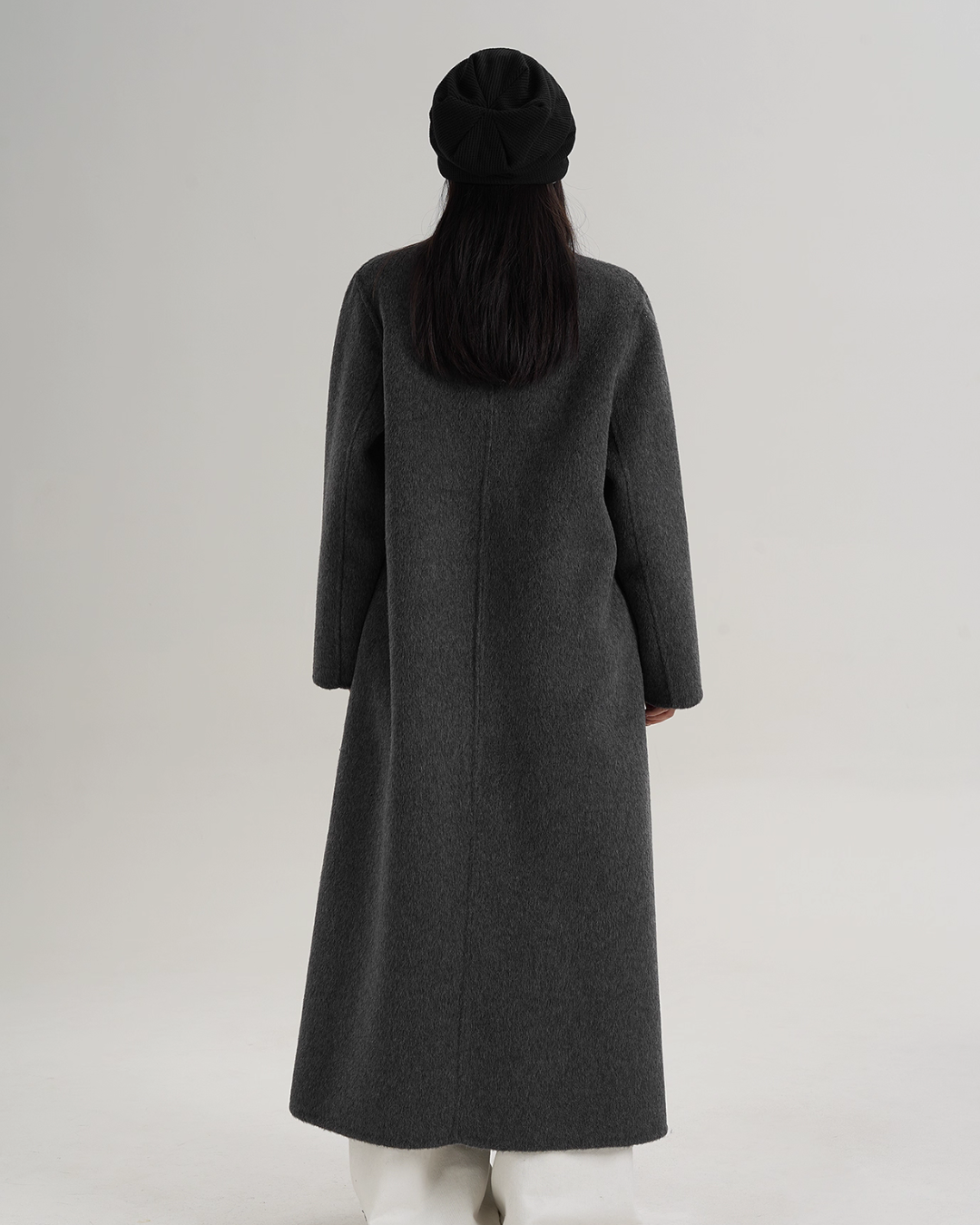 V-Neck Wool Long Coat V-Neck Wool Long Coat