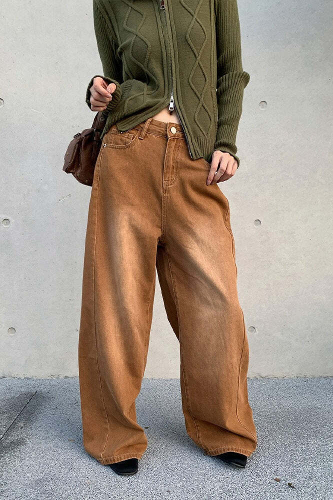 Vintage American Loose Wide Leg Casual Jeans