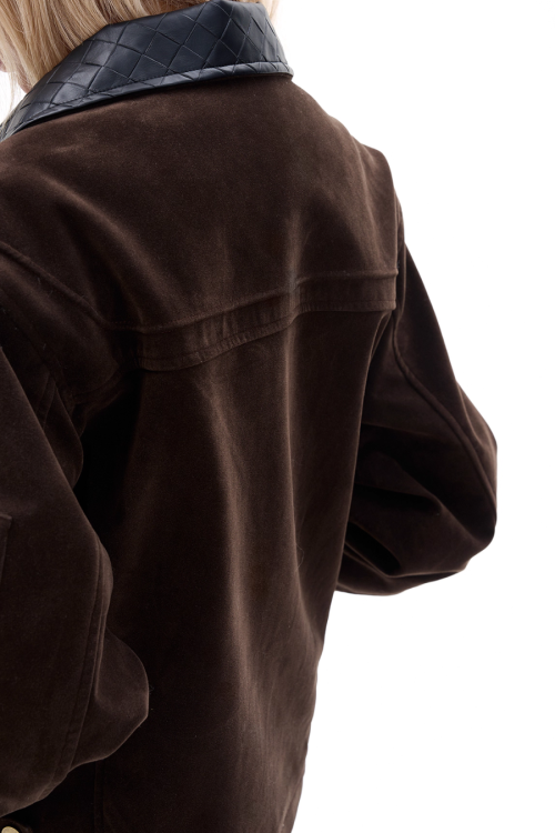 Vintage Buckle Leather Jacket