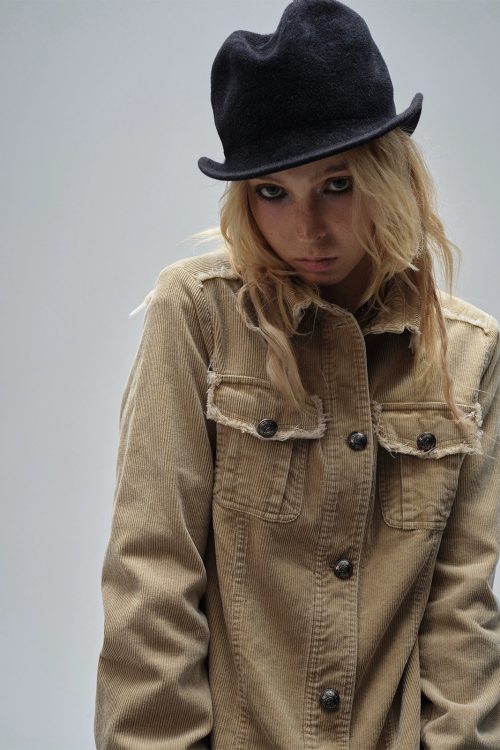 Vintage Corduroy Metal Buckle Jacket