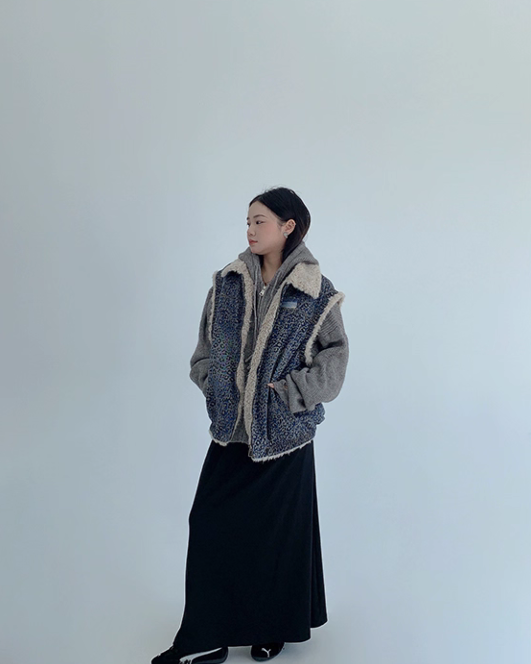 Vintage Denim Sherpa Vest Vintage Denim Sherpa Vest