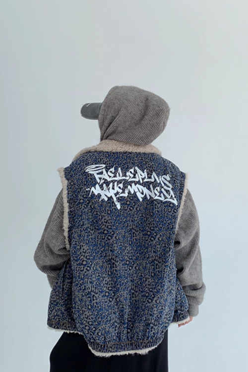 Vintage Denim Sherpa Vest