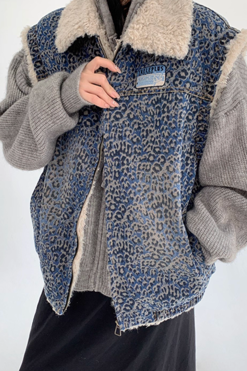 Vintage Denim Sherpa Vest
