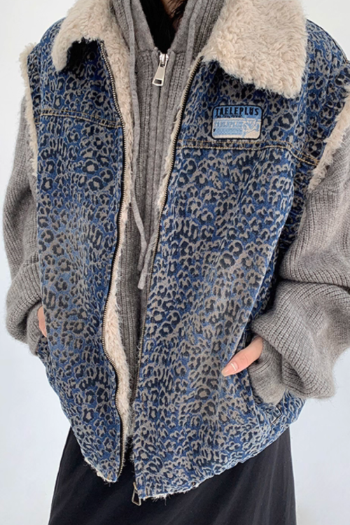 Vintage Denim Sherpa Vest