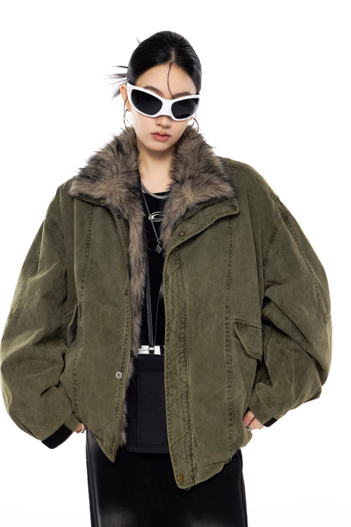 Vintage Fur Work Jacket