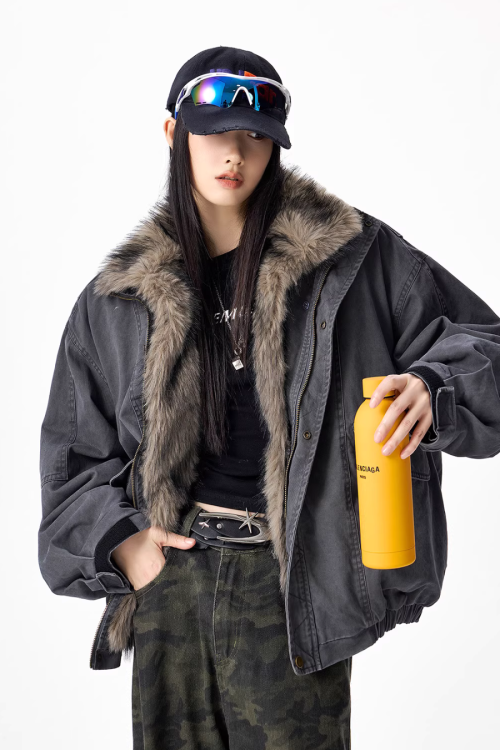 Vintage Fur Work Jacket