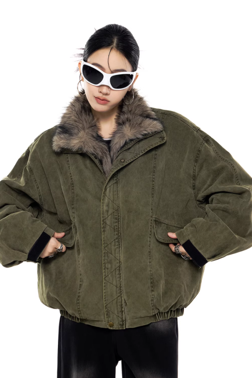 Vintage Fur Work Jacket