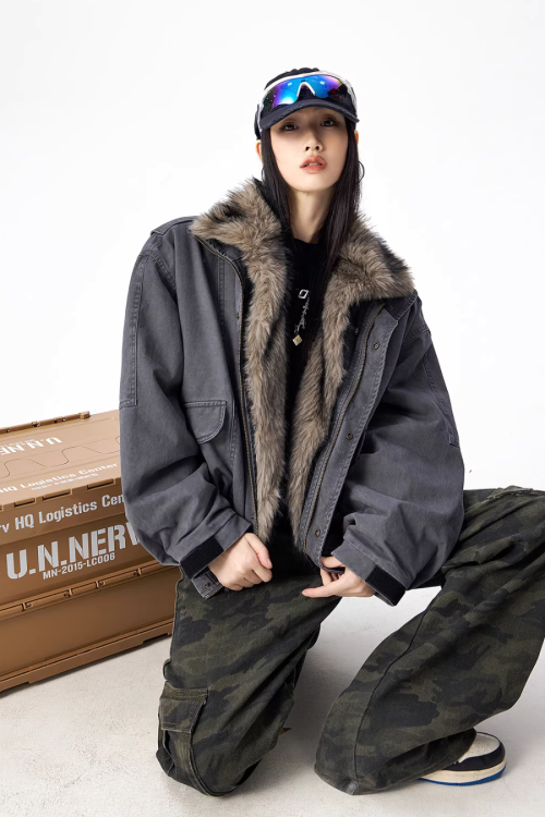 Vintage Fur Work Jacket