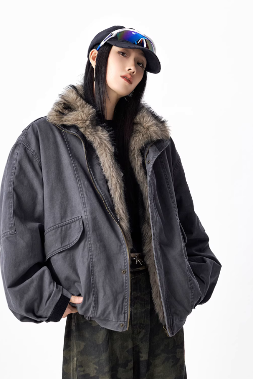 Vintage Fur Work Jacket