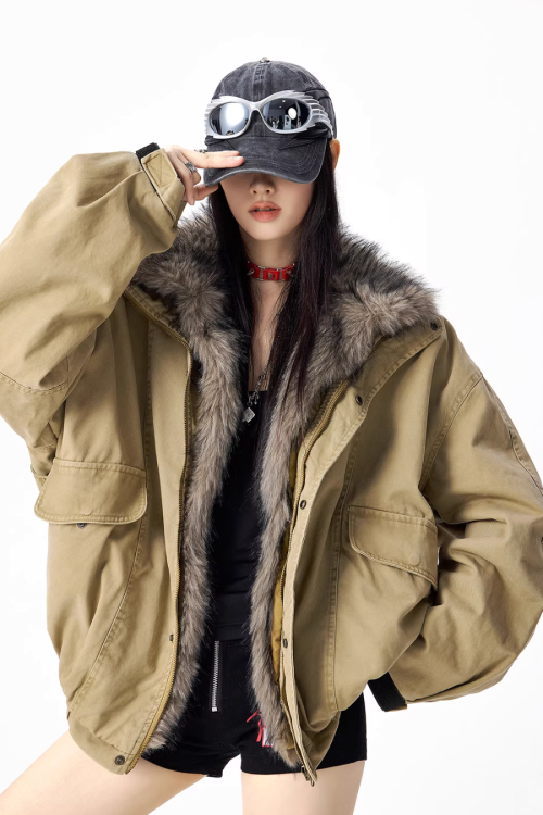 Vintage Fur Work Jacket