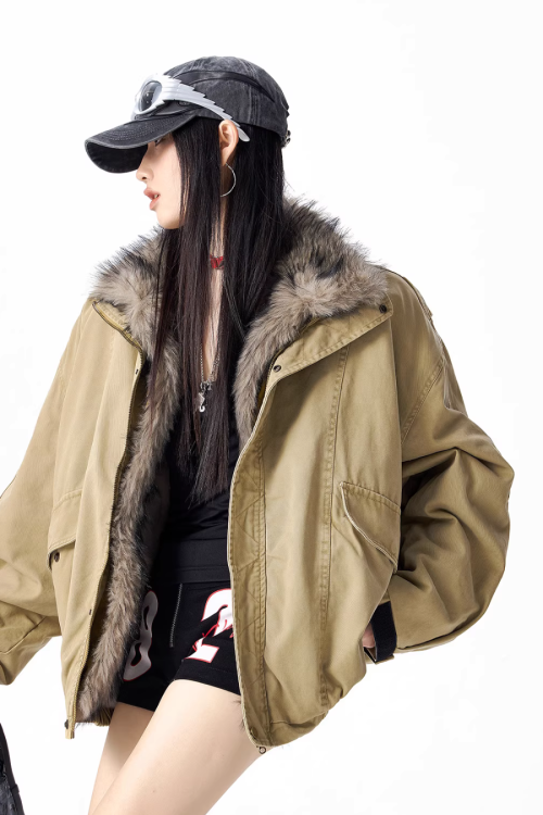 Vintage Fur Work Jacket