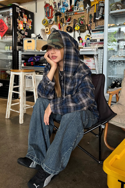 Vintage Hood Checkered Shirt