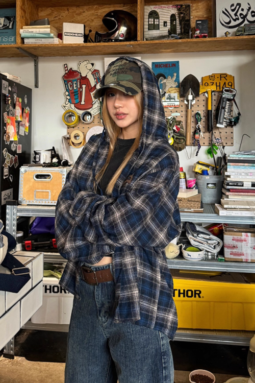 Vintage Hood Checkered Shirt