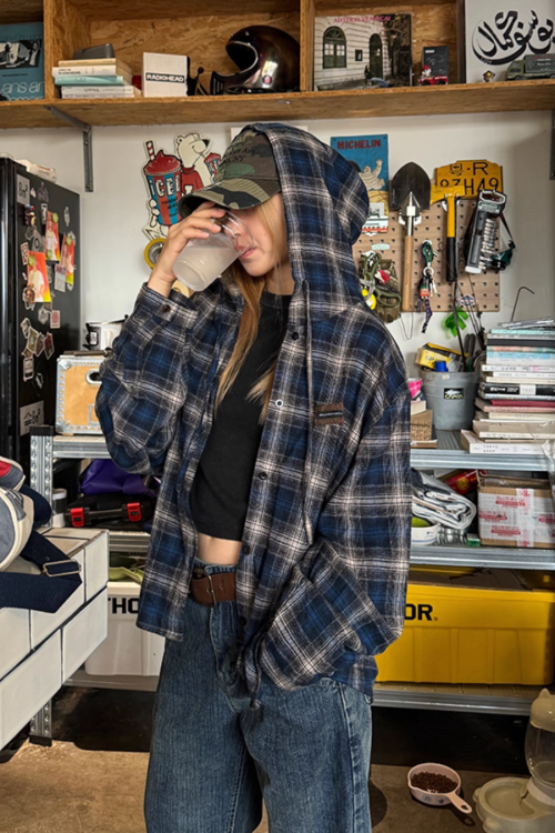 Vintage Hood Checkered Shirt