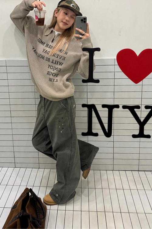 Vintage Ink Splash Cargo Pants