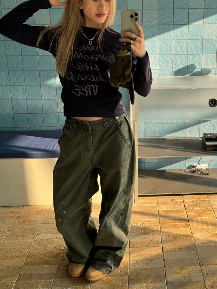 Vintage Ink Splash Cargo Pants Vintage Ink Splash Cargo Pants