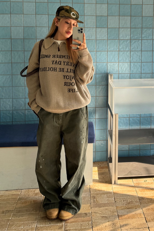 Vintage Ink Splash Cargo Pants