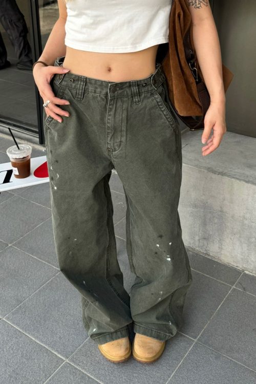 Vintage Ink Splash Cargo Pants