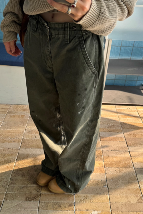 Vintage Ink Splash Cargo Pants