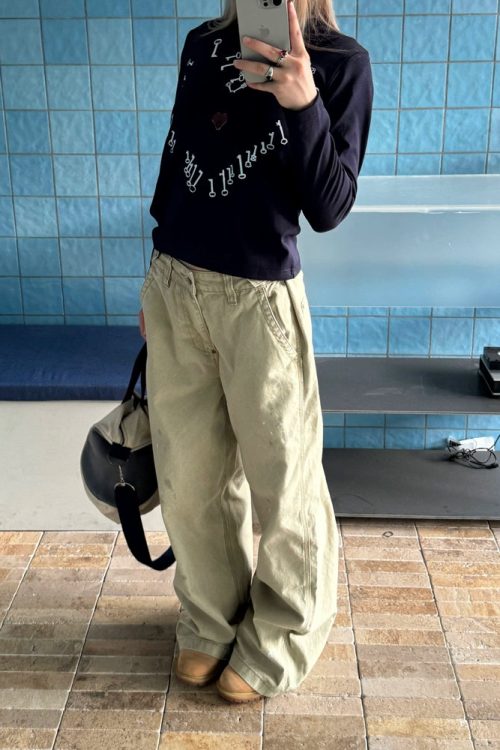 Vintage Ink Splash Cargo Pants