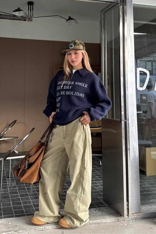 Vintage Ink Splash Cargo Pants